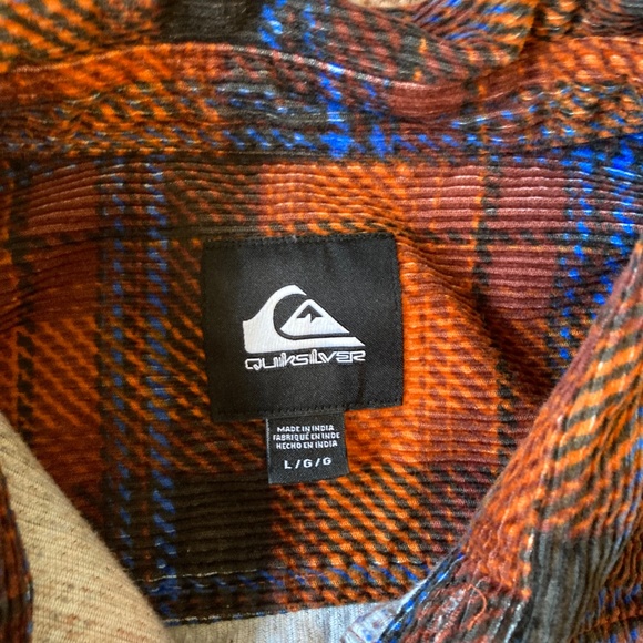 Quiksilver Venture Cordroy men’s large orange and blue - Picture 2 of 3